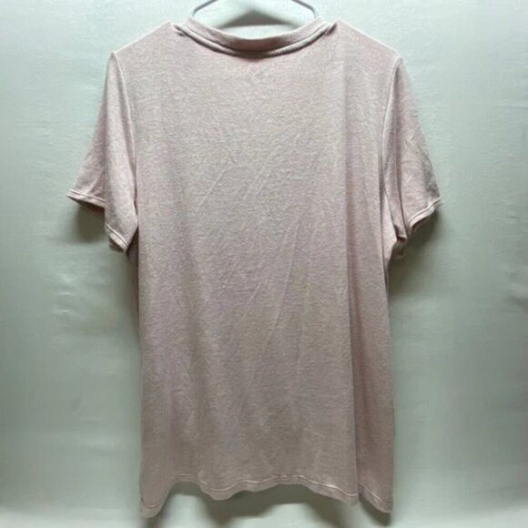 Calvin Klein Performance Women's Large Draped Front High-Low Top V-Neck Pink GUC - Picture 4 of 8